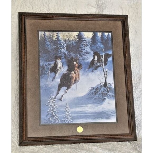 Chuck DeHaan Mustang Thunder Lithograph Signed COA International Horse Museum